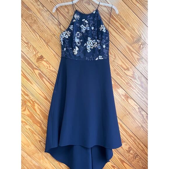 Aidan by Aidan Mattox Floral Embroidered Hi Lo Dress - Picture 5 of 10